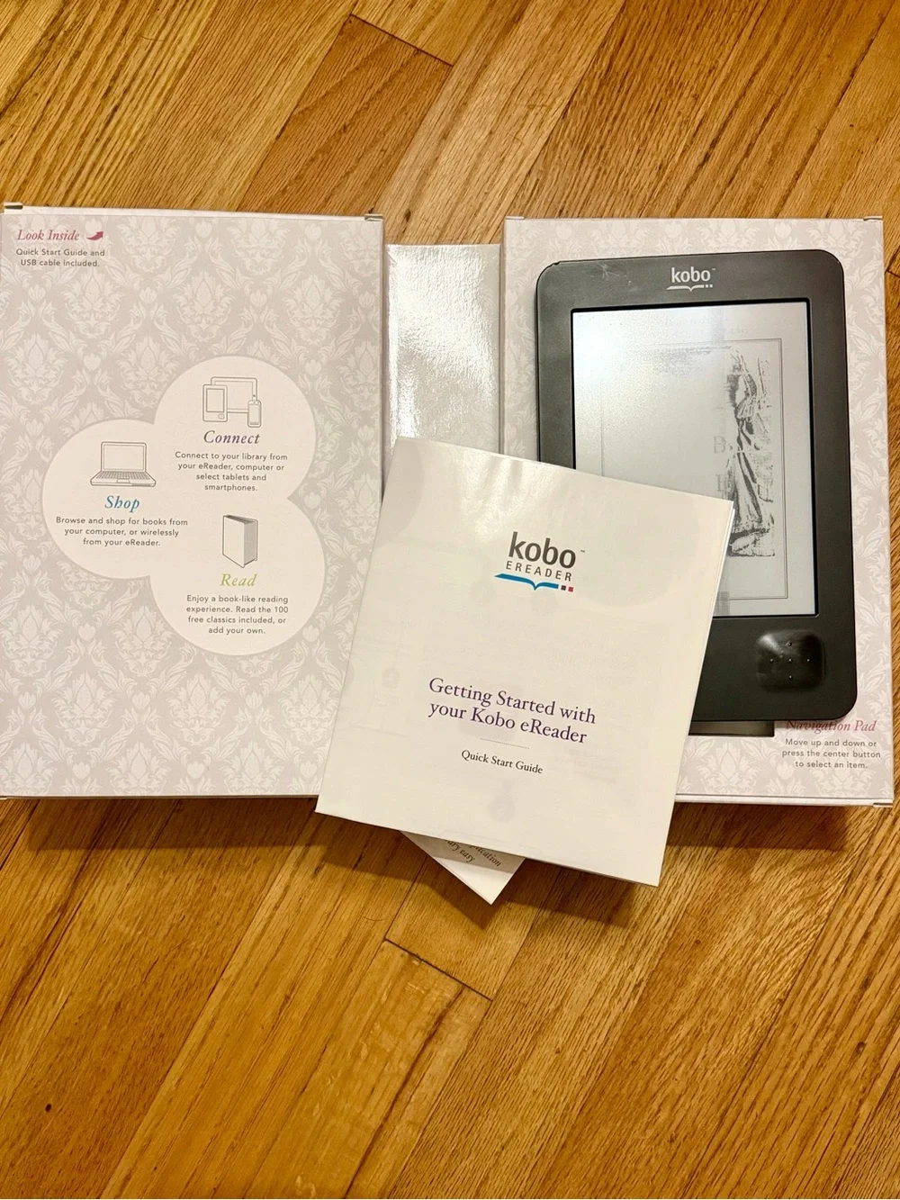 Kobo WiFi N289 eReader with Original Box